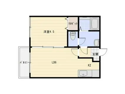 EY真駒内(1LDK/3階)の間取り写真