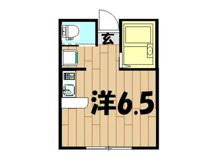 コラーレ二俣川(ワンルーム/1階)の間取り写真