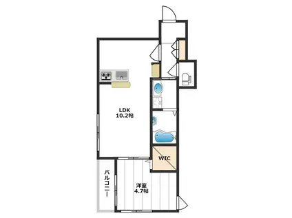 ヴィヴァ―チェ(1LDK/1階)の間取り写真