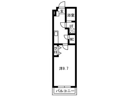 リコ・ガーデン(1K/3階)の間取り写真