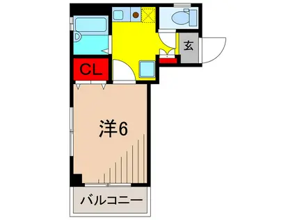 KT BLDG(1K/3階)の間取り写真