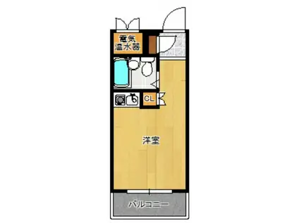 プチメゾン室見(ワンルーム/6階)の間取り写真