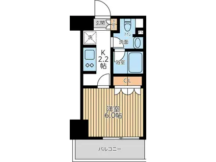 シティラックストベ(1K/7階)の間取り写真