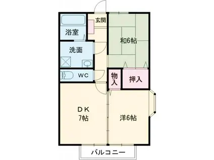 アクシス小佐々(1LDK/1階)の間取り写真