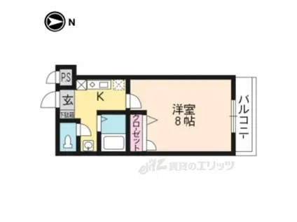 コーポ智恵光院(1K/4階)の間取り写真