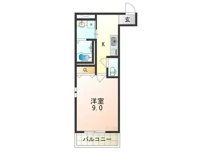 フジパレス今川駅東V番館(1K/3階)の間取り写真