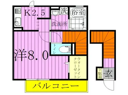 LILIENBERG(1K/2階)の間取り写真