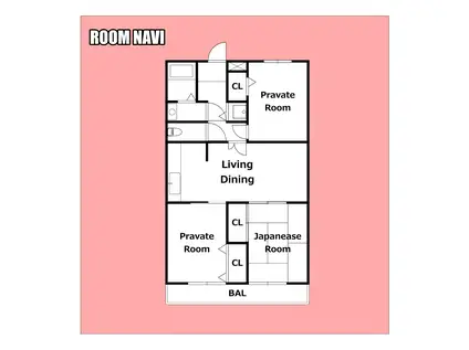 カサコモダPART1(3LDK/3階)の間取り写真