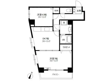 パル・豊島館(2DK/3階)の間取り写真