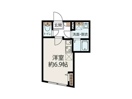 MEGURO EDGE (ワンルーム/4階)の間取り写真