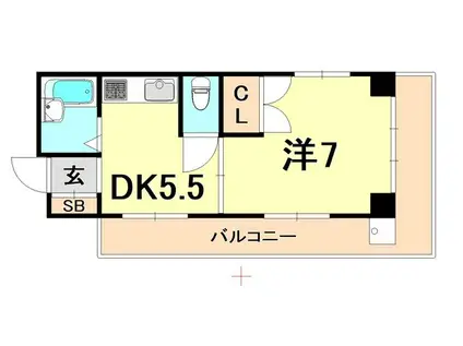 メゾンジョイフル(1DK/3階)の間取り写真