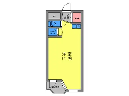 タキゲンビル(ワンルーム/9階)の間取り写真