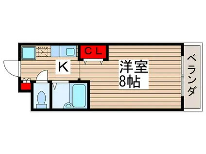 ピュアパレス江戸川台(1K/1階)の間取り写真