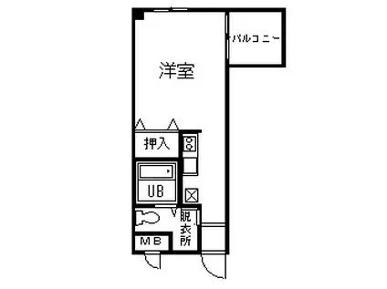 WING VIEW(ワンルーム/4階)の間取り写真