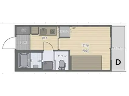 グランフォルム(ワンルーム/4階)の間取り写真