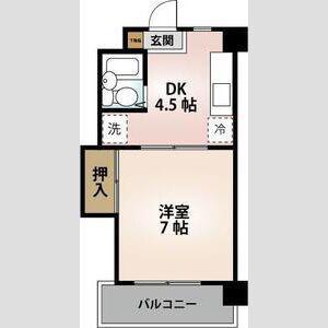 エステイト多賀(1K/2階)の間取り写真
