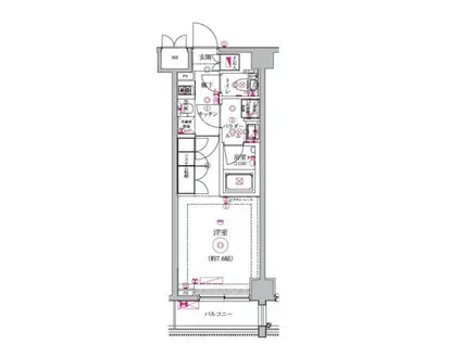 CEST JOLI鷺宮(1K/6階)の間取り写真