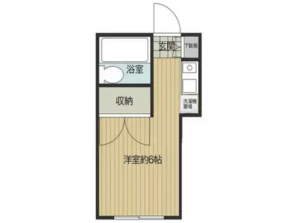 カーサ茜NO.2(1K/2階)の間取り写真