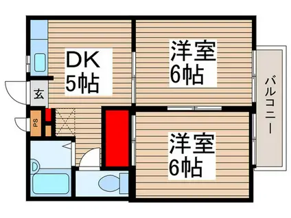 グリーンプラザ入間B(2DK/3階)の間取り写真