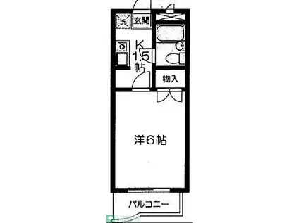 シーサイド金沢(1K/3階)の間取り写真