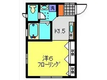 メゾンド・フジ(1K/1階)の間取り写真