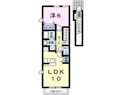 グラース・セブン(1LDK/2階)の間取り写真