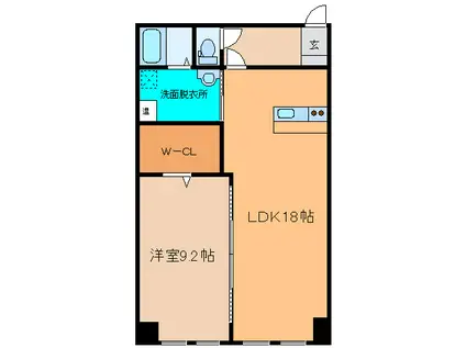 NCウイング5(1LDK/3階)の間取り写真