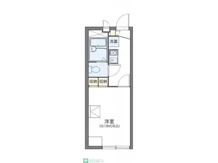 レオパレスSWING HILL(1K/1階)の間取り写真