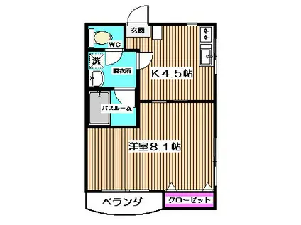 エル・サントノーレ(1K/3階)の間取り写真