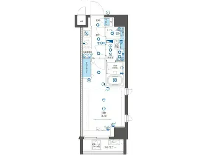 LEXE綾瀬(1K/3階)の間取り写真