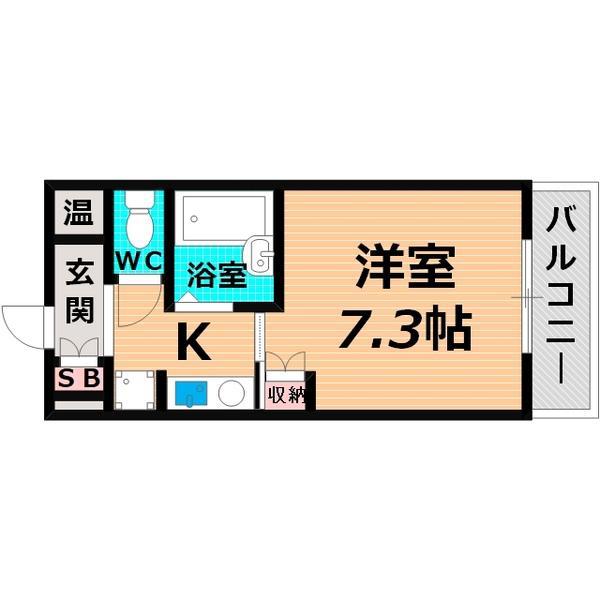 エクセレント今市(1K/7階)の間取り写真