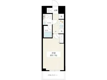 HYS CRECER 清澄白河(1K/5階)の間取り写真