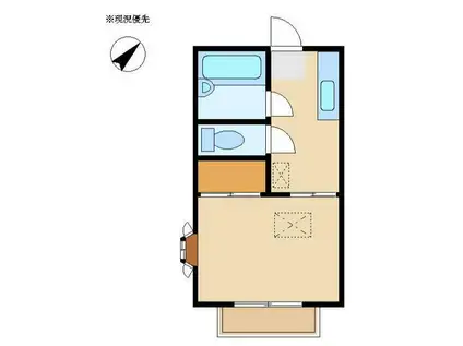 サンパレス・イズミA(1K/1階)の間取り写真