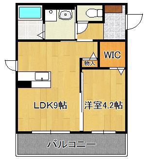 レーヴェ神田町(1LDK/1階)の間取り写真