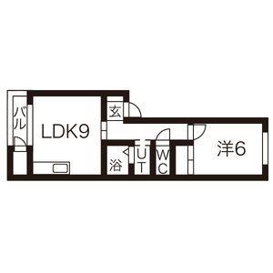 アルカディア(1LDK/2階)の間取り写真