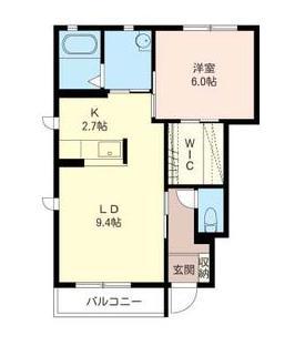 アルカンシエルB(1LDK/1階)の間取り写真