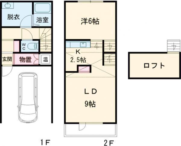 T.M.S B(1LDK/1階)の間取り写真
