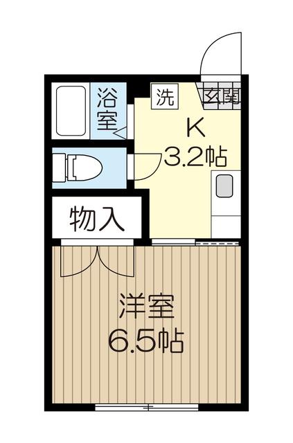 レガーリオ双葉ヶ丘(1K/1階)の間取り写真