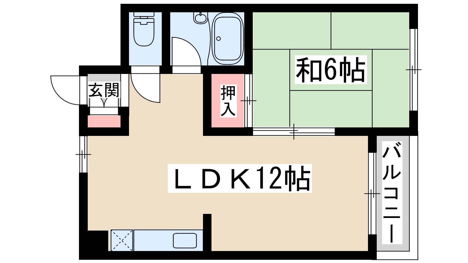 ピア土江PARTⅡ(1LDK/3階)の間取り写真