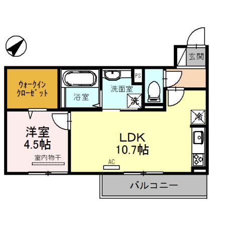 LA LUCE(1LDK/3階)の間取り写真