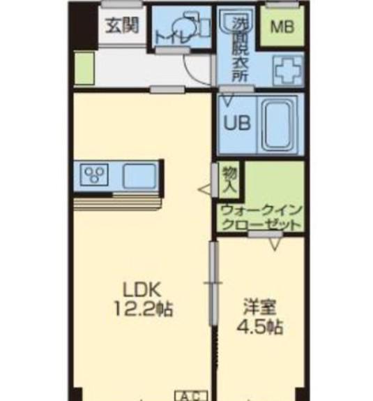 LUMETO(1LDK/2階)の間取り写真