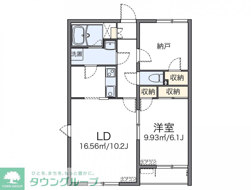 レオネクストシルクII(1SLDK/2階)の間取り写真