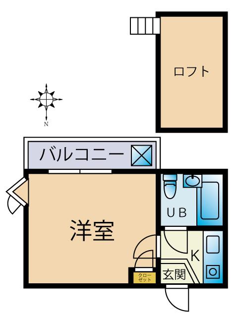 BCASA中野沼袋RE・BORN(1K/2階)の間取り写真