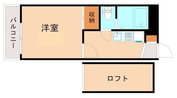 レオパレスシャトル香椎駅A(1K/2階)の間取り写真