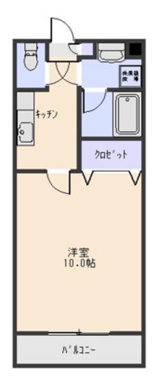 ピアホーム奥田(1K/3階)の間取り写真