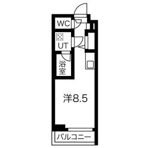クラリッサ川崎梶ヶ谷(ワンルーム/2階)の間取り写真