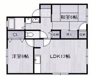 ベガ堀町(2LDK/2階)の間取り写真