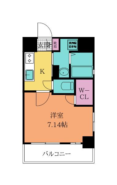 PROTOCITYTOBATA(1K/2階)の間取り写真