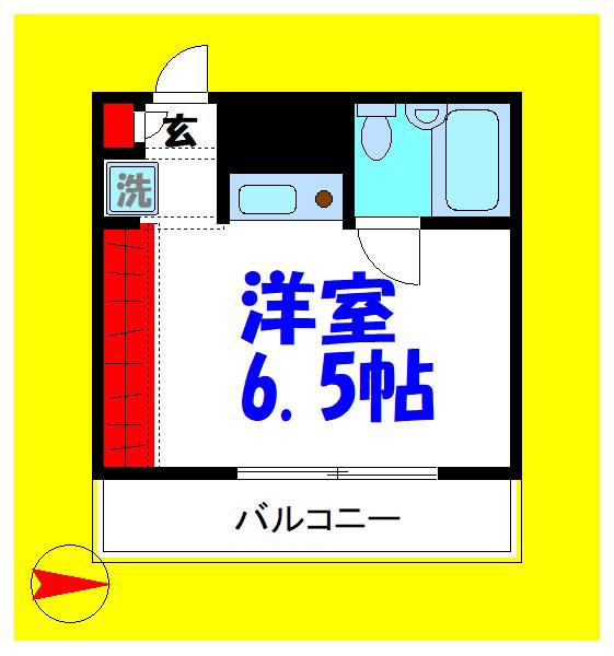 メイプルハイムII(ワンルーム/3階)の間取り写真