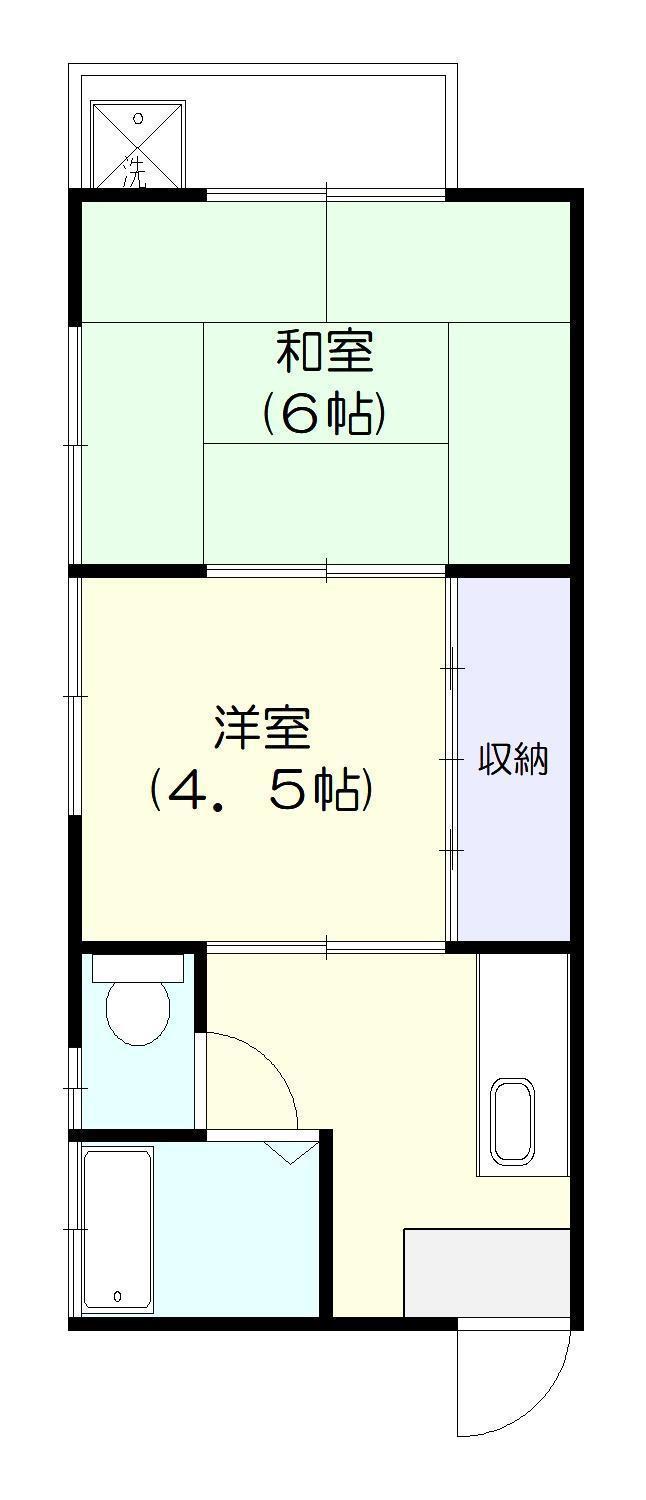 パラスト ハイム 江川(2K/1階)の間取り写真
